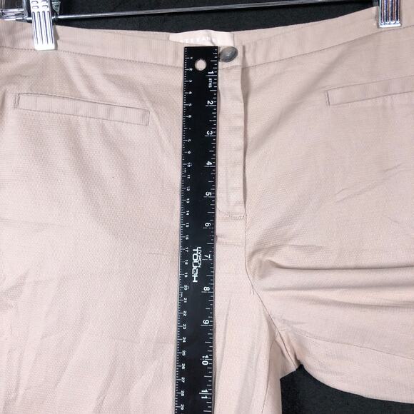 Stefanel Womens Pants Tan Lightweight Mid Rise Straight Work Casual 6 - Picture 7 of 11